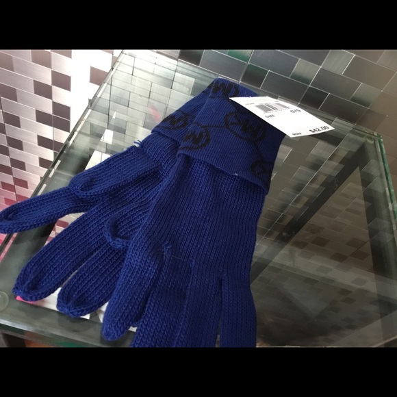 Michael Kors Accessories - Michael Kors Blue and Black Gloves Michael Kors Accessories - Michael Kors Blue and Black Gloves